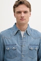 United Colors of Benetton koszula jeansowa niebieski 5RZKUQ03F
