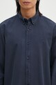 Carhartt WIP cămașă din bumbac Longsleeve Bolton Shirt bleumarin I030238.0NYGD