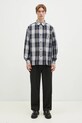 Carhartt WIP shirt Longsleeve Blanton Shirt I034379.2MCXX navy
