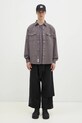 Carhartt WIP cotton shirt Longsleeve Santa Fe Shirt I034384.2LQGD gray