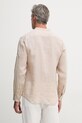 Дрехи United Colors of Benetton риза мъжка от лен 5BKU5QL08 бежов