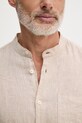 United Colors of Benetton риза мъжка от лен 5BKU5QL08 бежов