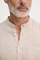 United Colors of Benetton košulja za muškarce od lana 5BKU5QL08 bež