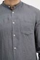 United Colors of Benetton πουκάμισο ανδρικό λινό 5BKU5QL08 γκρί