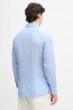 Oblečenie United Colors of Benetton košeľa pánska ľanová 5BKUUQ04Q modrá