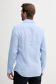 Îmbrăcăminte United Colors of Benetton cămașă de in 5BKUUQ04Q albastru