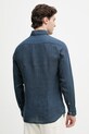 Oblečenie United Colors of Benetton košeľa pánska ľanová 5BKUUQ04Q tmavomodrá