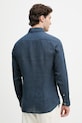 Oblečenie United Colors of Benetton košeľa pánska ľanová 5BKUUQ04Q tmavomodrá