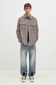 Сорочка з домішкою вовни Billionaire Boys Club Check Shirt B24429 бежевий