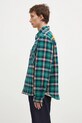 Billionaire Boys Club geacă cu aspect de cămașă Padded Check Overshirt B24430 verde SS25