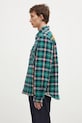 Billionaire Boys Club geacă cu aspect de cămașă Padded Check Overshirt B24430 verde SS25