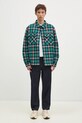 Billionaire Boys Club geacă cu aspect de cămașă Padded Check Overshirt B24430 verde