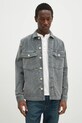 AllSaints camicia di velluto HARRIER lunga grigio M171SB