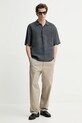 BARENA VENEZIA polo lniane Camicia Mola CAU5072.3007 szary SS25