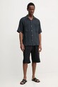 BARENA VENEZIA koszula lniana Camicia Mola CAU5073.3144 granatowy SS25