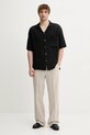 Košile s příměsí hedvábí BARENA VENEZIA Camicia Mola CAU5079.4151 černá SS25