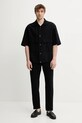 Košile s příměsí lnu BARENA VENEZIA Camicia Mola OSU5069.2768 námořnická modř SS25