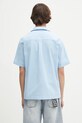 Clothing adidas Originals cotton shirt Essentials Seersucker Short Sleeve Shirt JD2457 blue