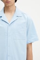adidas Originals koszula bawełniana Essentials Seersucker Short Sleeve Shirt niebieski JD2457