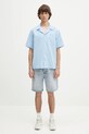 adidas Originals cotton shirt Essentials Seersucker Short Sleeve Shirt JD2457 blue