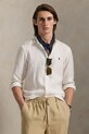 Polo Ralph Lauren camicia di lino slim bianco 710968925
