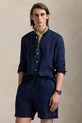 Льняная рубашка Polo Ralph Lauren casual тёмно-синий 710968925