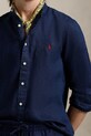 Льняная рубашка Polo Ralph Lauren тёмно-синий 710968925