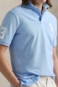 Хлопковое поло Polo Ralph Lauren голубой 710969625