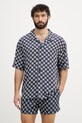 HUGO πουκάμισο παραλίας Ανδρικό BEACH SHIRT RELAXED σκούρο μπλε 50540065