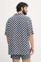 Oblečení HUGO plážová košile pánská BEACH SHIRT RELAXED 50540065 námořnická modř