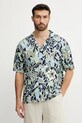 HUGO koszula plażowa BEACH SHIRT RELAXED granatowy 50540065