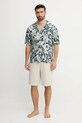 HUGO koszula plażowa BEACH SHIRT RELAXED 50540065 granatowy SS25
