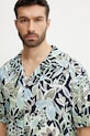 HUGO koszula plażowa BEACH SHIRT RELAXED granatowy 50540065