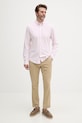 Barbour сорочка чоловіча бавовняна Striped Oxtown Tailored Shirt MSH5303 рожевий SS26