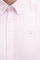 Barbour сорочка чоловіча бавовняна Striped Oxtown Tailored Shirt MSH5303 рожевий