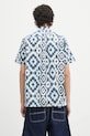 Odzież Barbour koszula bawełniana Homelane Printed S/S Relaxed Fit Shirt MSH5599 granatowy