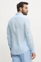 Odzież BOSS Orange koszula lniana 50537381 niebieski