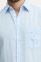 BOSS Orange koszula lniana 50537381 niebieski