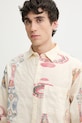 Памучна риза Desigual IKAT бежов 25SMCW14