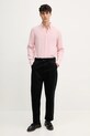 Πουκάμισο από λινό BOSS 50520283 ροζ SS25
