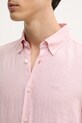 Πουκάμισο από λινό BOSS ροζ 50520283