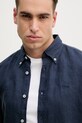 BOSS koszula lniana granatowy 50520283