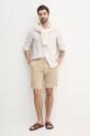 Calvin Klein koszula lniana K10K109332 beżowy SS25