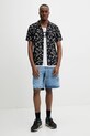 Superdry camasa din amestec de in M4010793A.F8M negru SS25