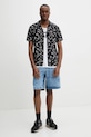 Superdry camicia in lino misto M4010793A.F8M nero SS25