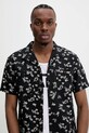 Superdry camasa din amestec de in negru M4010793A.F8M
