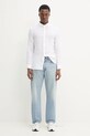 Lněná košile Superdry M4010995A.01C béžová SS25