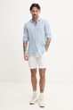 Superdry cămașă de in M4010995A.FWJ albastru SS25