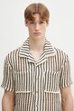 Риза Andersson Bell Sheer Stripe Knit бежов atb1235m