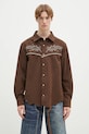 Košeľa Andersson Bell Lemmans Faux-Suede ostatné hnedá atb1237m